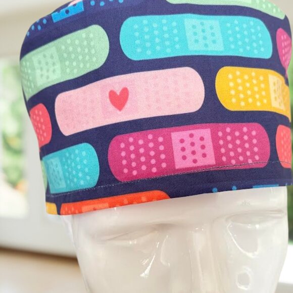 PREMIUM  Band-Aid Scrub Cap| Scrub Hat| OR Scrub Cap| CRNA Surgical Cap|MD|NP - Picture 3 of 4